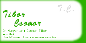 tibor csomor business card